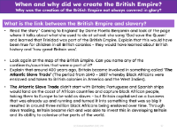 The British Empire and slavery - Info pack