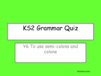 Semi-colons and Colons Quiz