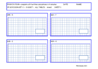 Division Set C 3 digit number -  All Tables mixed