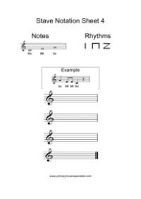 Stave Notation Sheet 4