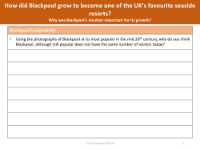 Blackpool's popularity - Worksheet - Year 5