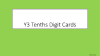 Tenths Digit Cards
