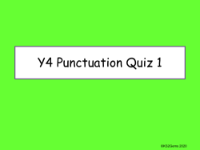 Punctuation Quiz 1
