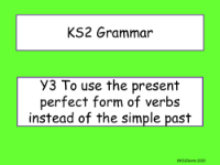 Present Perfect Verb Form Presentation