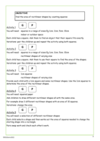 Area of rectilinear shapes by counting squares worksheet