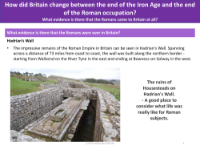 Evidence the Romans were in Britain - Info pack