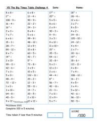 The Big Times Table Challenge 4