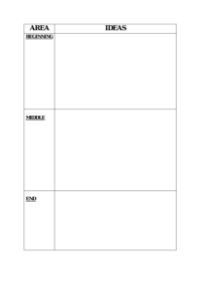 Plan your Story Worksheet