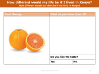 Orange - Worksheet