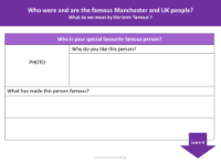 Famous person fact file - Worksheet