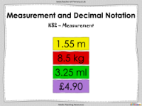 Measurement and Decimal Notation - PowerPoint