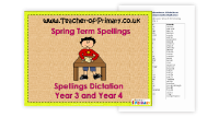 2nd Grade and 3rd Grade Spring Term Spellings