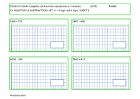  Addition and Subtraction Set A - 4d and 3d