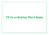 Co-ordinate Word Game