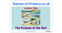 Writing to Persuade - Lesson 1 - Purpose of the Text