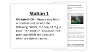 Ecosystems - 7 Engaging Lab Stations