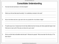 The Silver Sword - Lesson 16 - Consolidate Understanding Worksheet