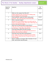 5. Reading Comprehension suggested answers