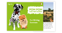 2. ‘Pom Pom And Her Buddy’ A Fun Writing And Drawing Activity (6 years +)