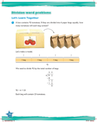 Learn together, Division word problems (1)