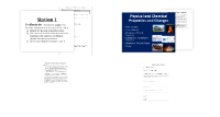 Physical and Chemical Properties and Changes 