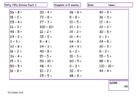 Division Facts 1