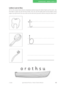 Letters Lost at Sea activity - Worksheet 