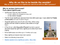 Lighthouses - Info sheet