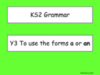 Use of 'a' or 'an' Presentation