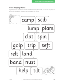 Sound Stepping Stones real words activity - Worksheet