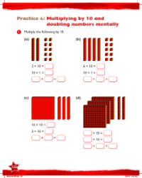 Work Book, Multiplying by 10 and doubling numbers mentally