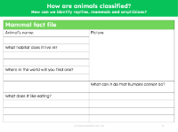 Mammal fact file