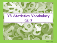 Vocabulary Quiz - Statistics