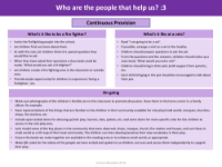 Who are the people that help us? - Continuous Provision