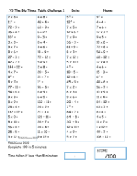 The Big Times Table Challenge 1