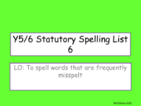 Statutory Spelling List 6 Presentation