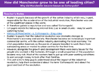 Why did Manchester become known as Cottonpolis? - Teacher notes