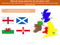 Picture match - Flags of UK countries