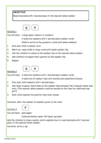 Rounding decimals to 1dp worksheet