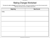 Billionaire Boy - Lesson 11 - Making Changes Worksheet