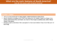 How do time zones work in South America? - Teacher notes