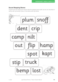 Assessment week Sound Stepping Stones - Worksheet 