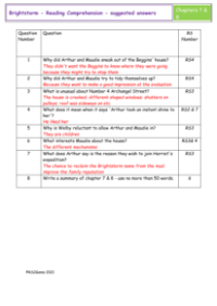 5. Reading Comprehension suggested answers