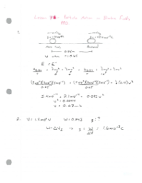 Particle Motion in Electric Fields - Lesson Answers