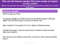 Famous people - Research task