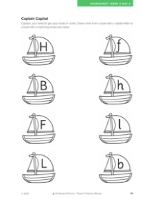 Captain Capital matching activity - Worksheet 