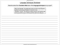 Last Day - Language Techniques Worksheet