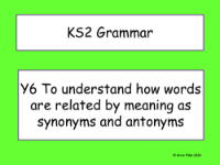 Synonyms and Antonyms Presentation