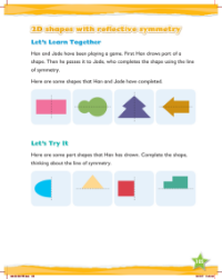 Learn together, 2D shapes with reflective symmetry