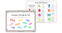 Number Words to Ten